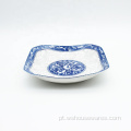 Qinghua porcelana Pad imprimindo tigela de 6 polegadas para ervas daninhas